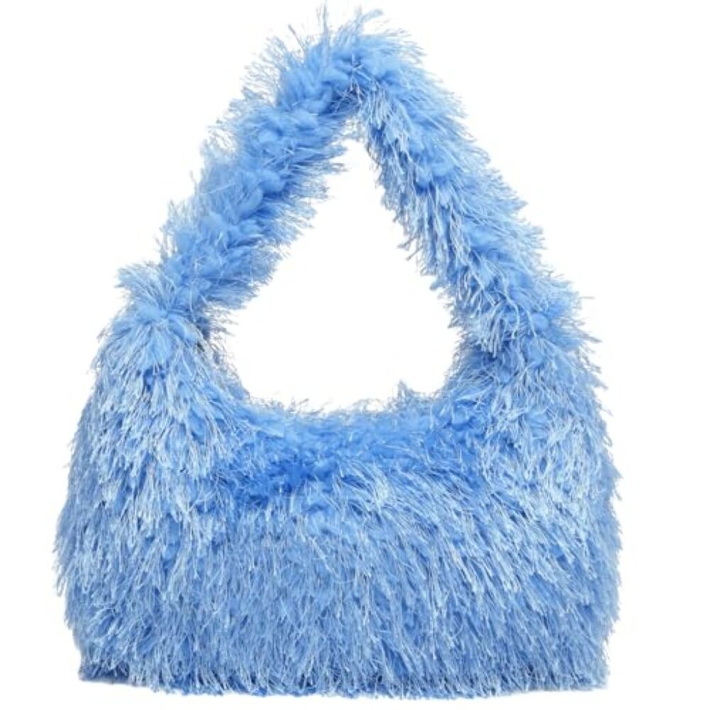 Faux Fur Fluffy Hobo Bag Furry Handbag